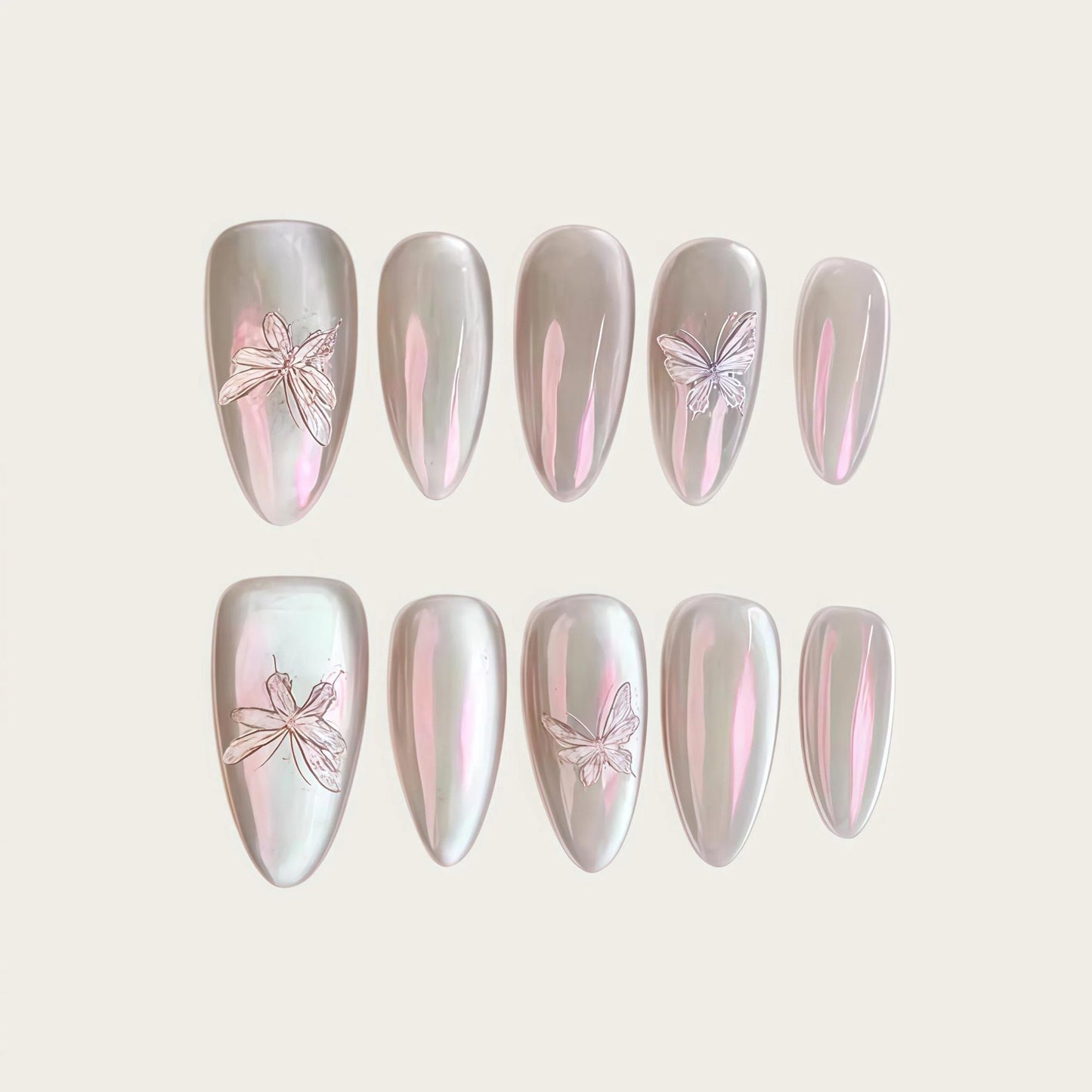 Pink Chrome Butterfly