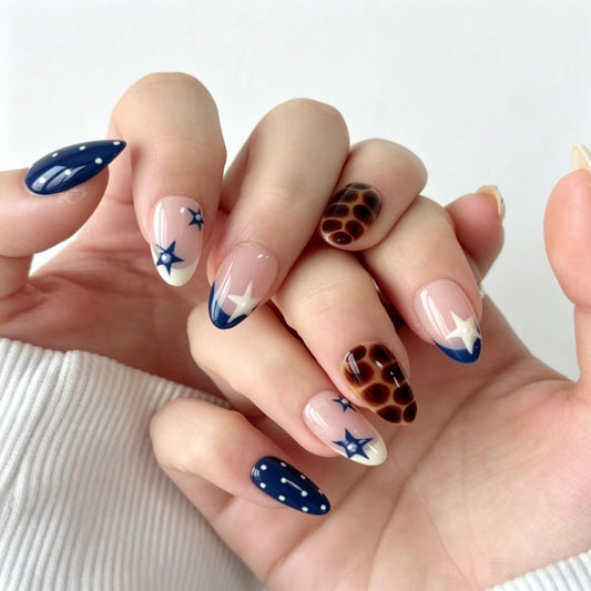 Navy Star Tortoiseshell Mix