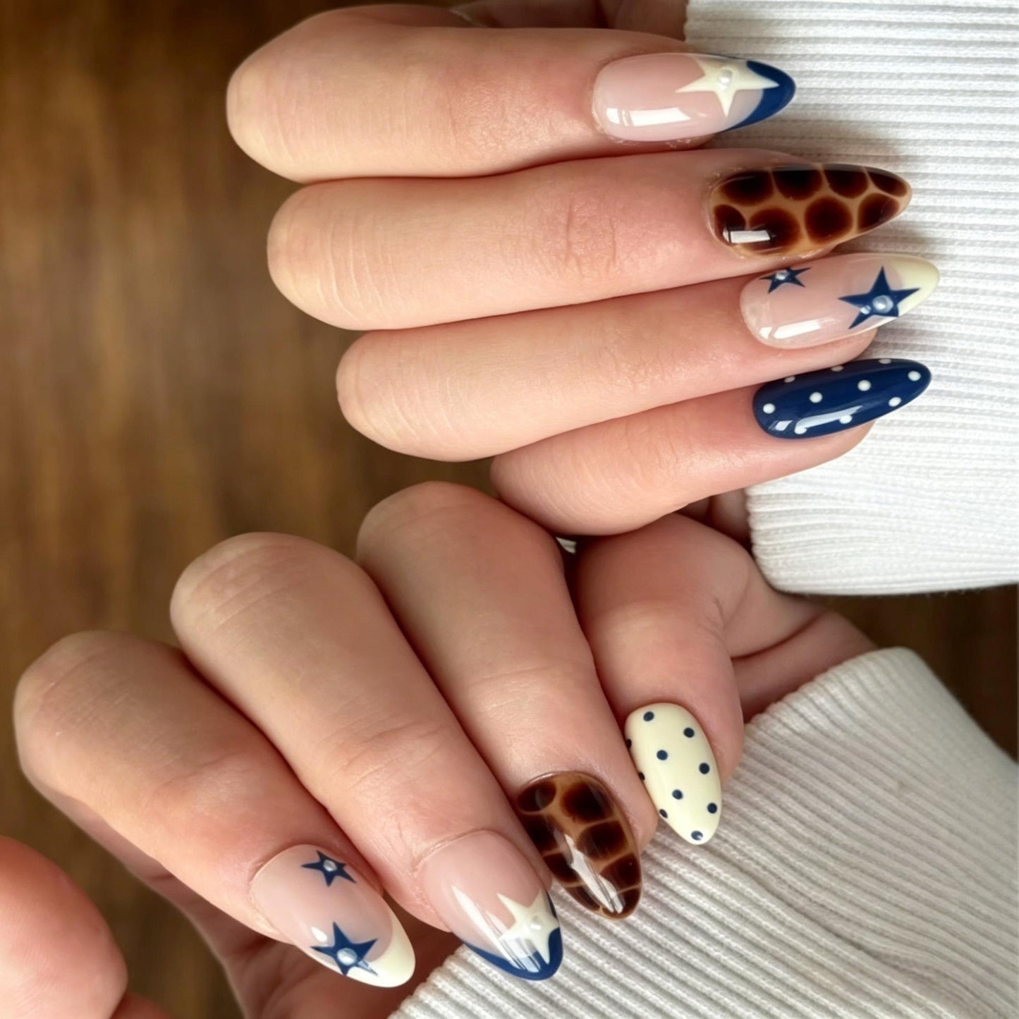Navy Star Tortoiseshell Mix
