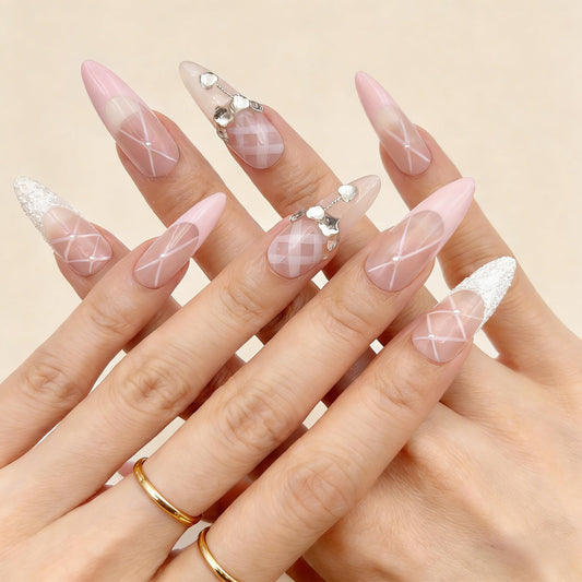 Pastel Dot Press-On Nails - Yellow Blue Red False Nails UK - lifestyle view - ClouDIY UK