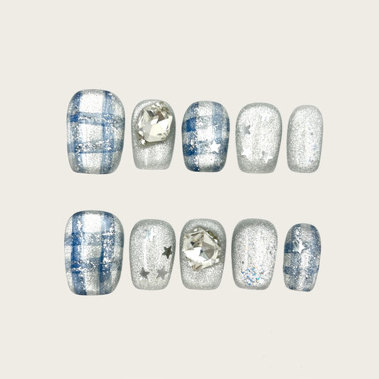 Blue Tartan Sparkle