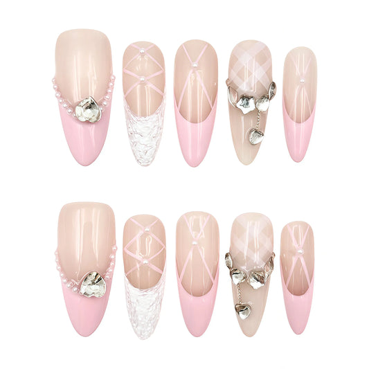 Pastel Dot Press-On Nails - Yellow Blue Red False Nails UK