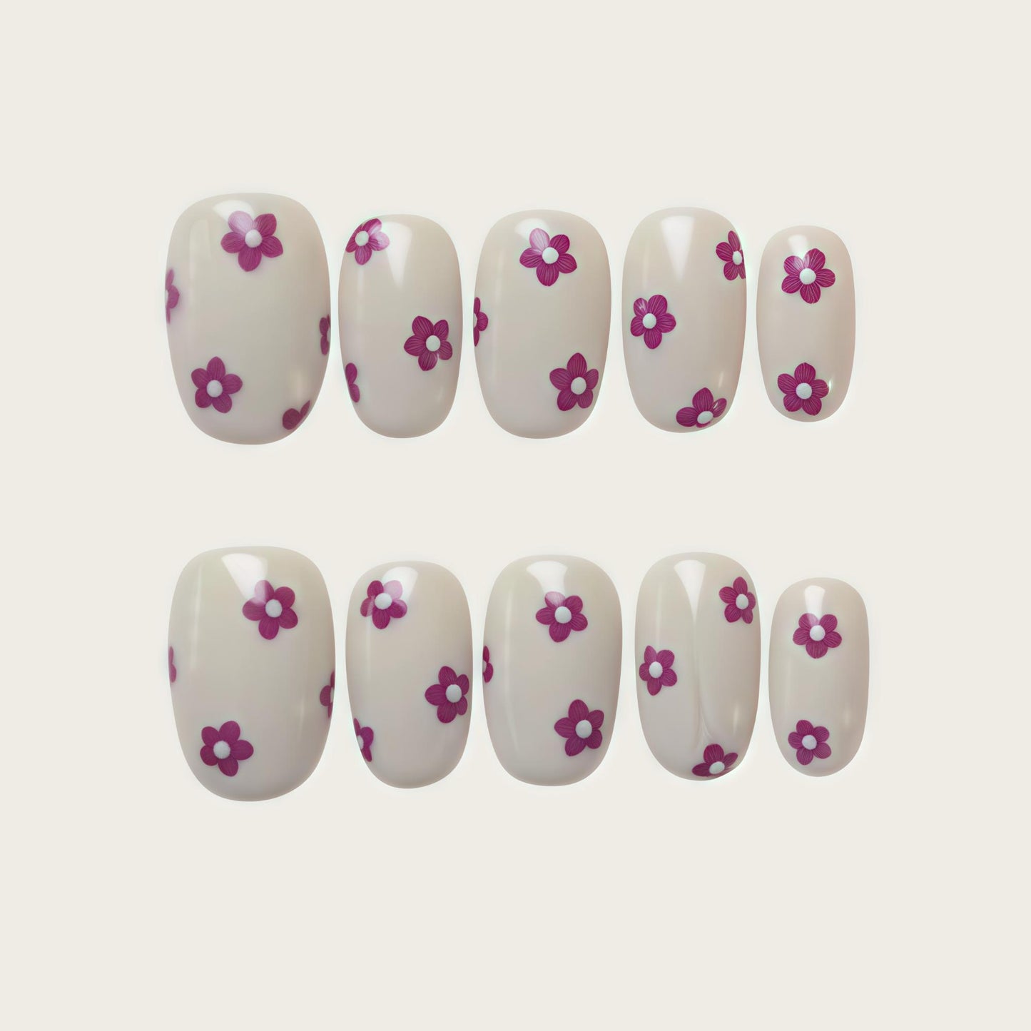 Cream & Magenta Flower