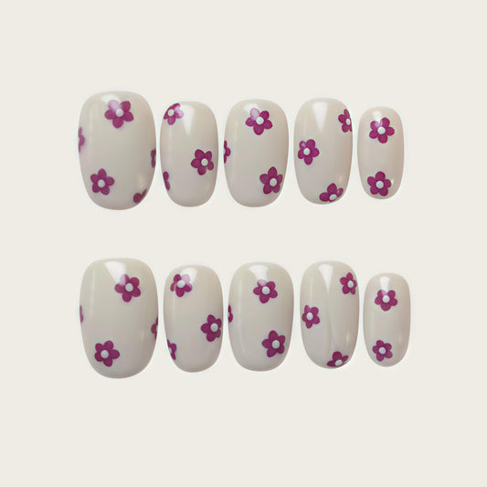 Cream & Magenta Flower