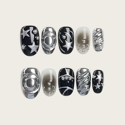 Black & Silver Starburst