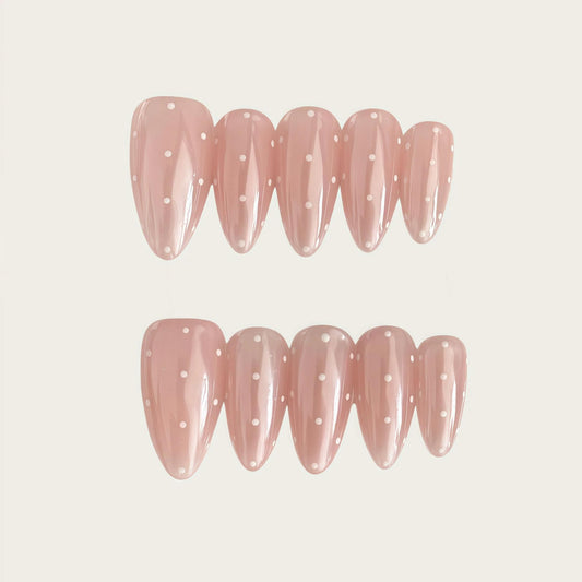 Nude Pink Polka Dot