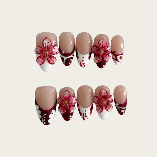 3D Cherry Blossom & Red French