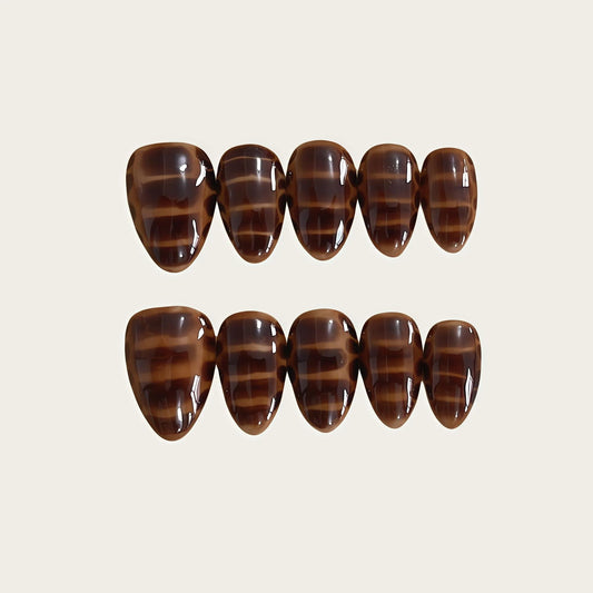 Brown Striped Gloss