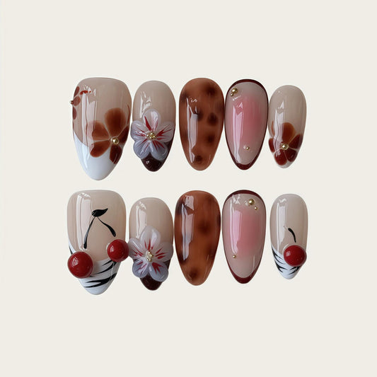Nude Floral Cherry
