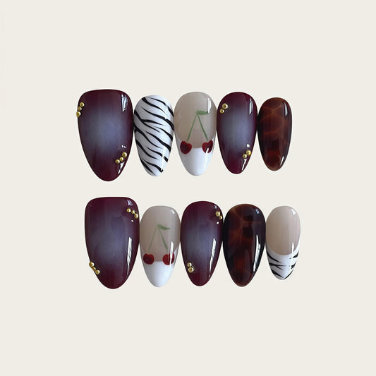 Wine Cherry Zebra