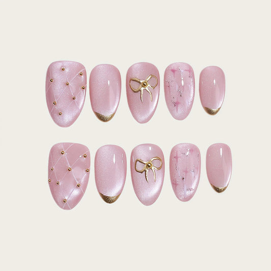 Pink Gold Bow Chic