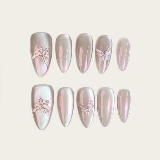 Pink Chrome Butterfly