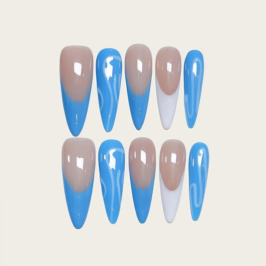 Nude & Sky Blue Chic