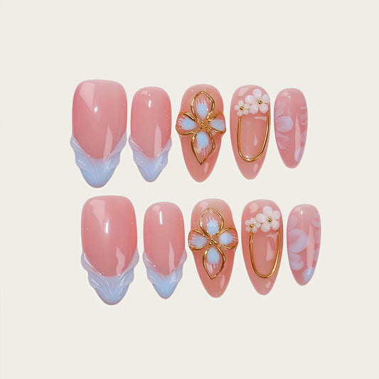 Pink to Blue Ombre Mani