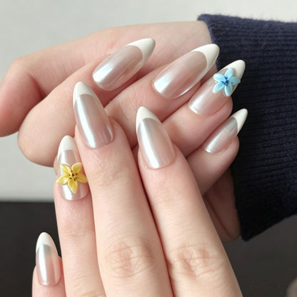 Flower French Mani
