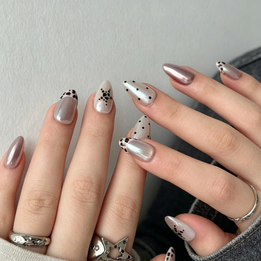 Silver Leopard Dots