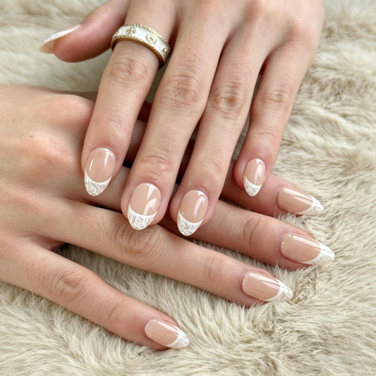 Lace French Tip White
