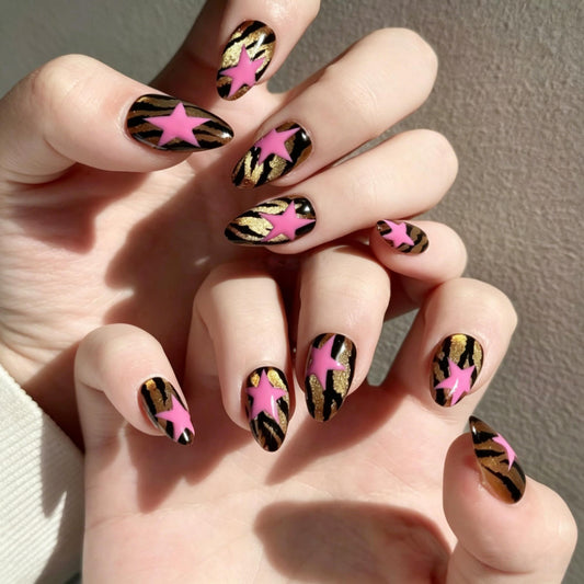 Tiger Print Pink Star