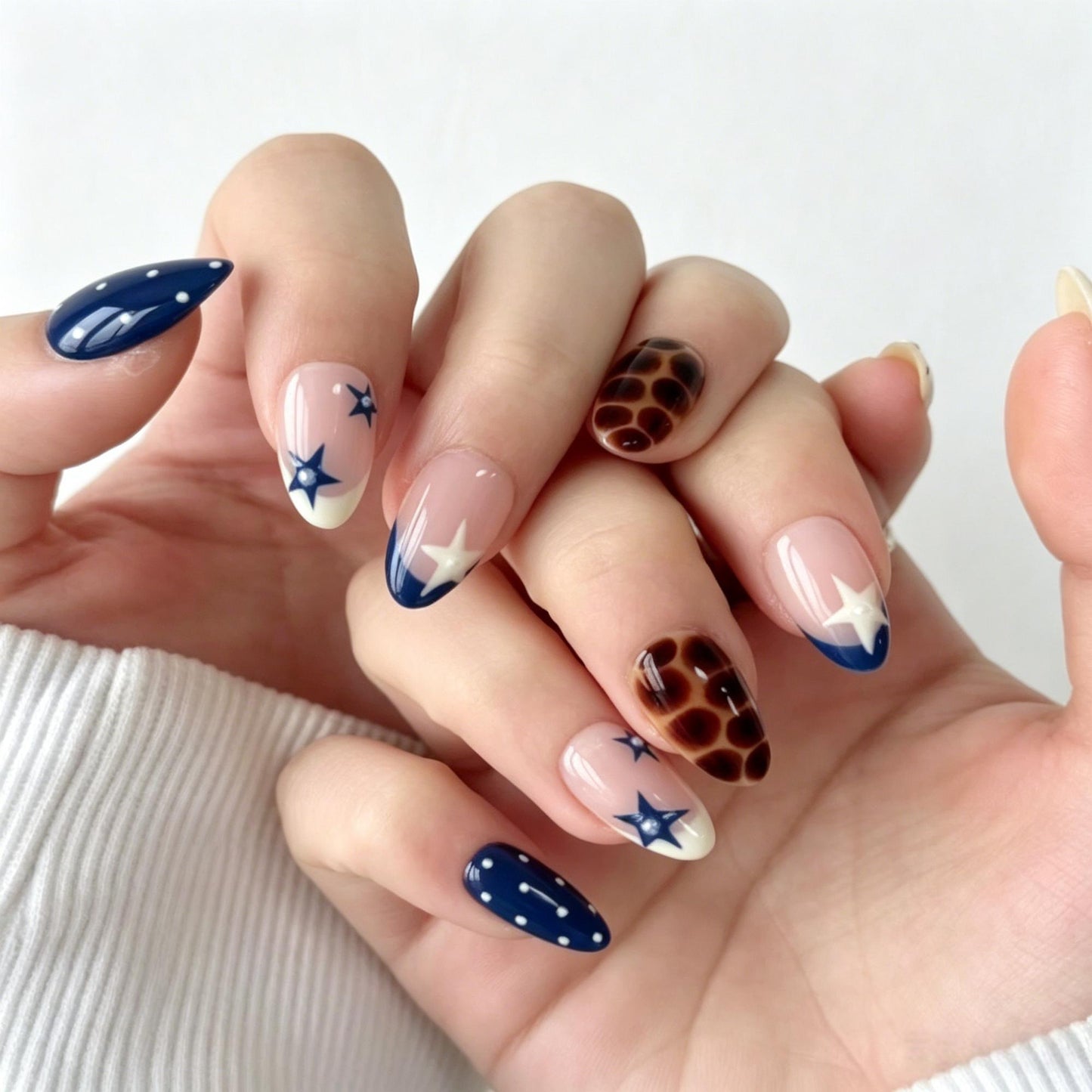 Navy Star Tortoiseshell Mix