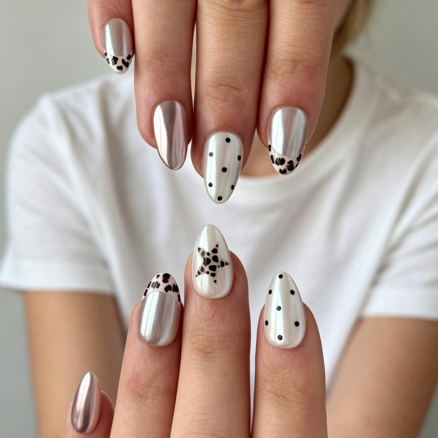 Silver Leopard Dots