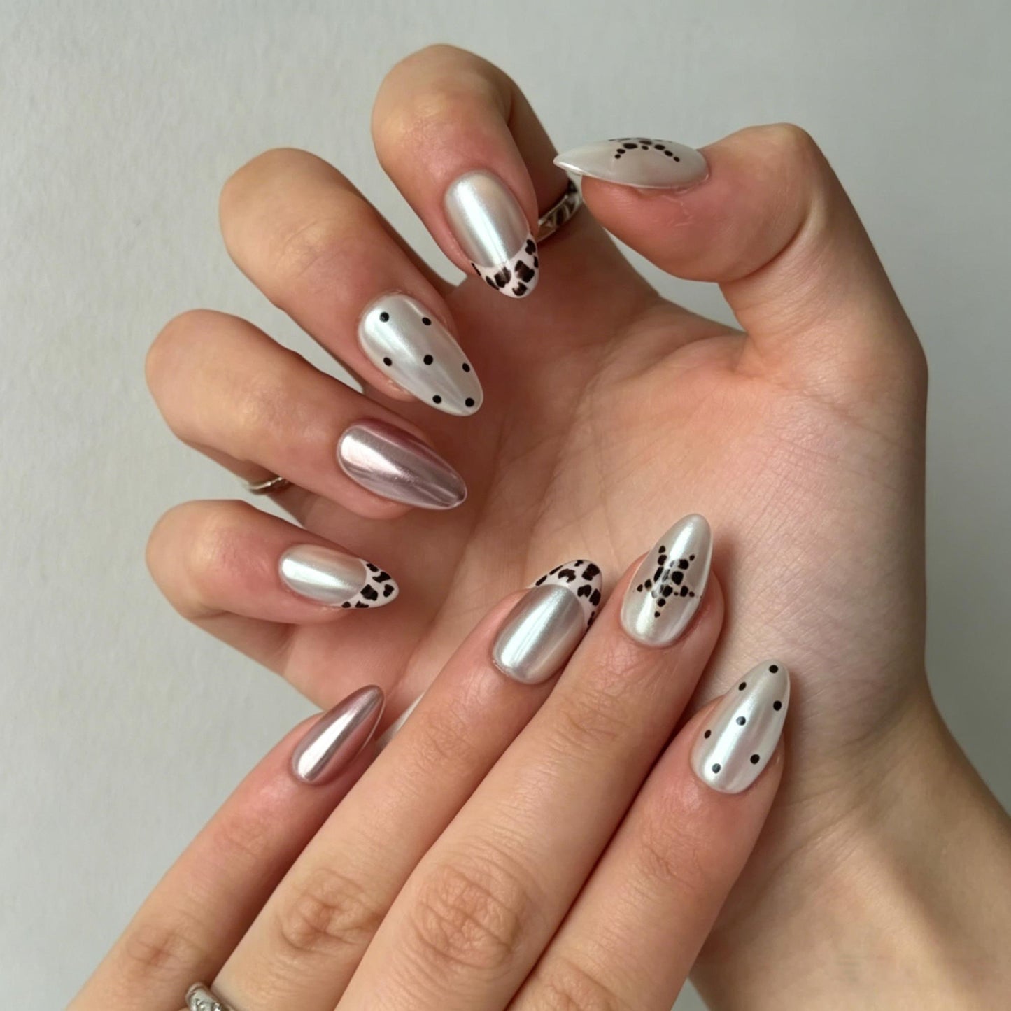 Silver Leopard Dots