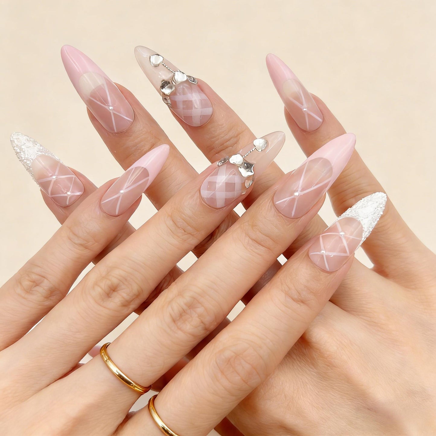 Pastel Dot Press-On Nails - Yellow Blue Red False Nails UK - lifestyle view - ClouDIY UK