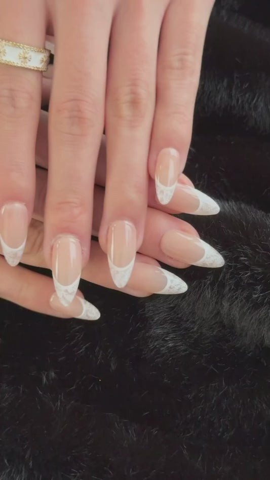 Lace French Tip White