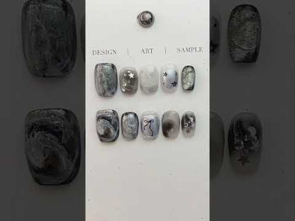 Silver Glitter Marble